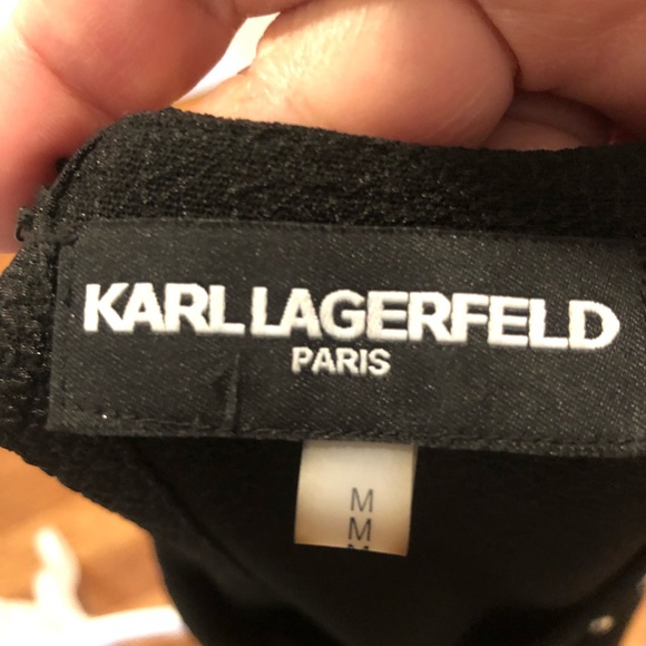 KARL LAGERFELD Studded neckline sleeveless blouse - Picture 7 of 8